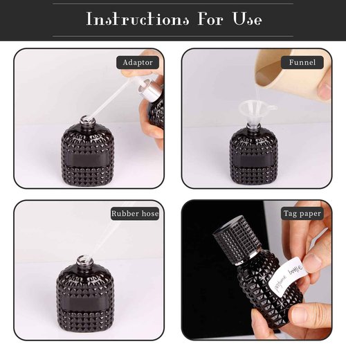 Gsteng 2 Pack Refillable Spray Perfume Bottles, 30ML Thick Glass Empty Perfume Bottles, Perfume Atomizer Travel Cologne Sprayer Bottles