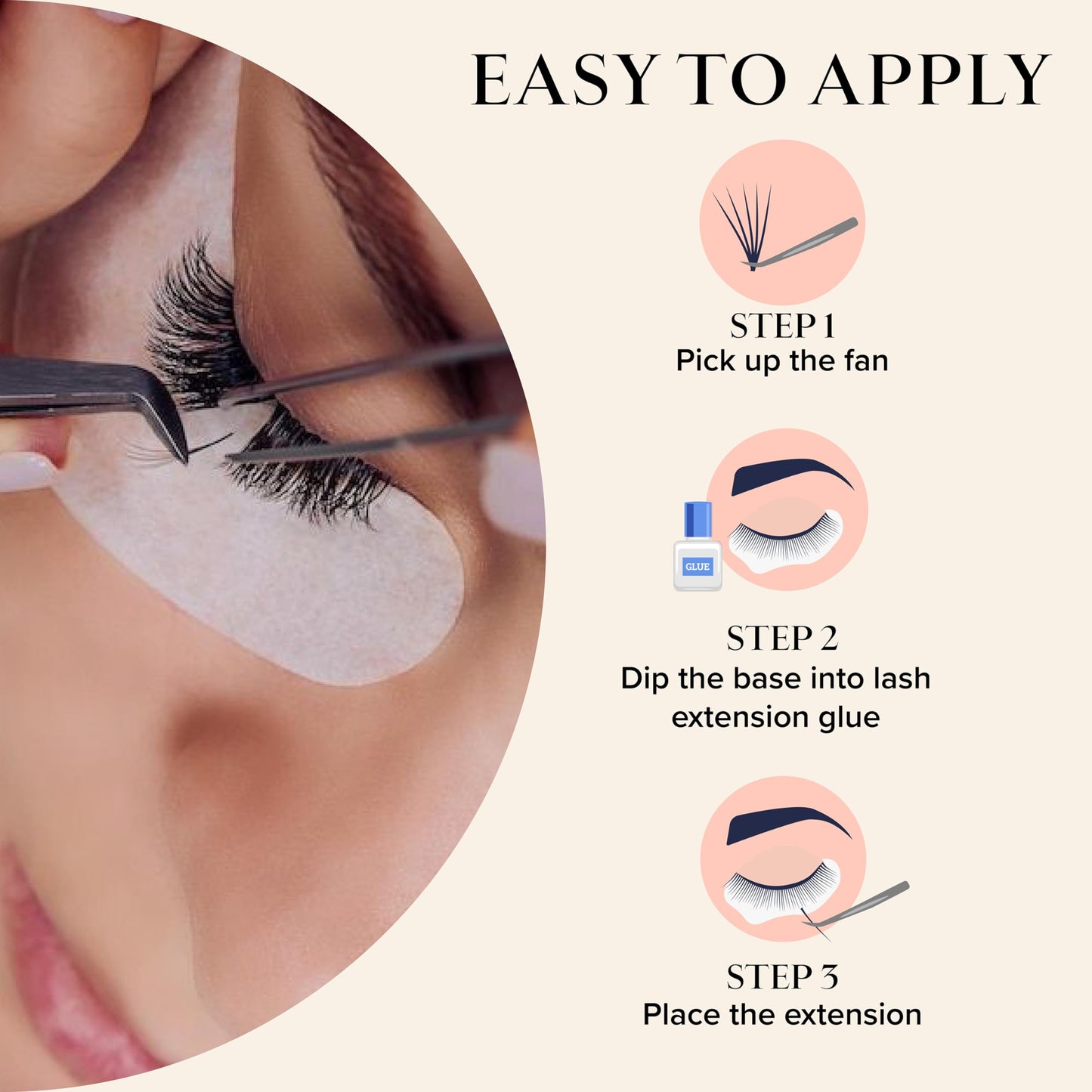 Heidari Handcraft Promade Eyelashes Extension Ideal for Professional Lash Salon, Collection 3D-20D, C CC D DD Curl, Thickness 0.03~0.1mm, Length 8-20mm, Long Lasting,Easy Application 10D-0.03 D 10 mm