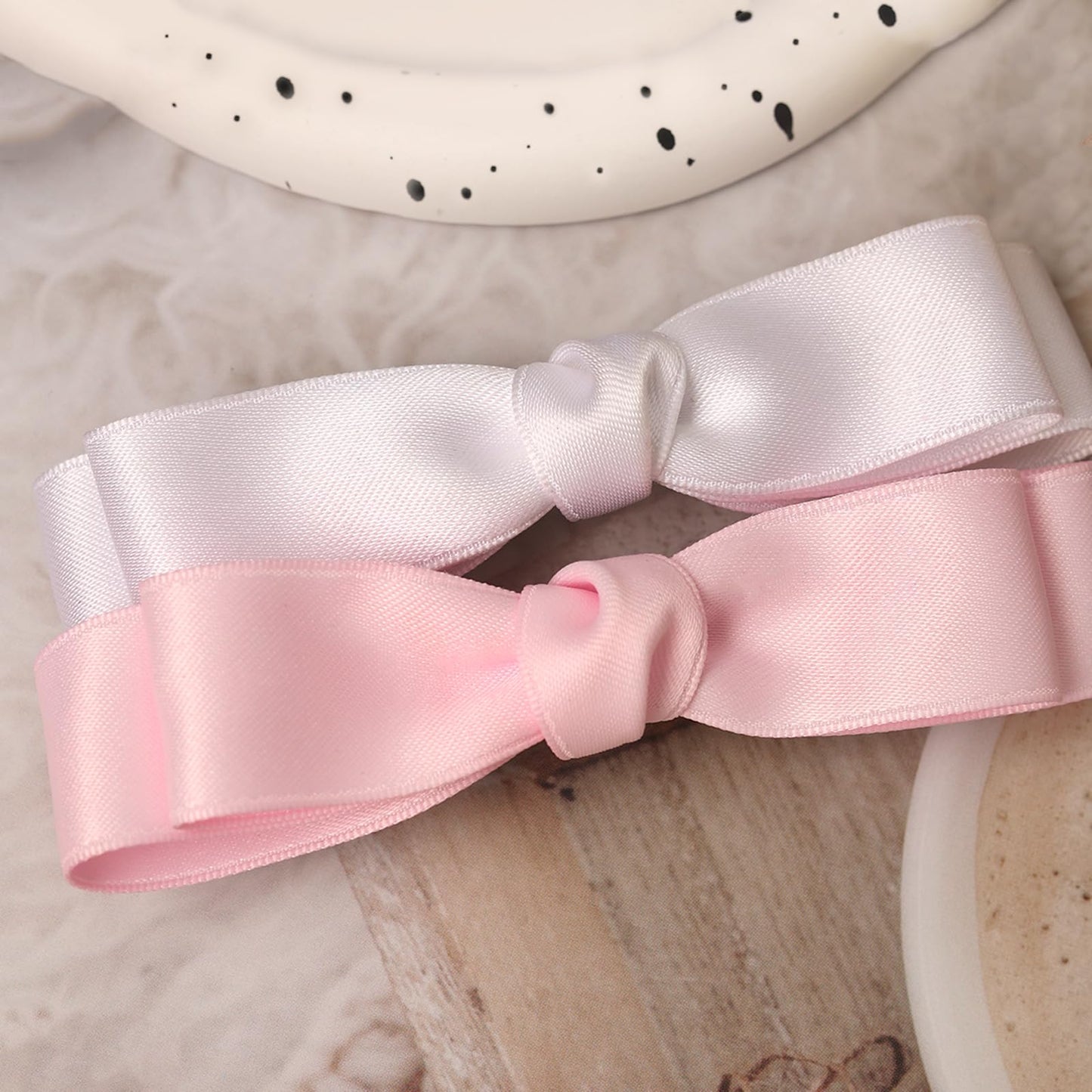 4Pcs Bow Hair Clip for Women Girls Ribbon Claw Clip Satin Bow Hair Clips Cute Barrettes for Teens Kids Hair Side Combs Bowknot Hairpins(Pink)