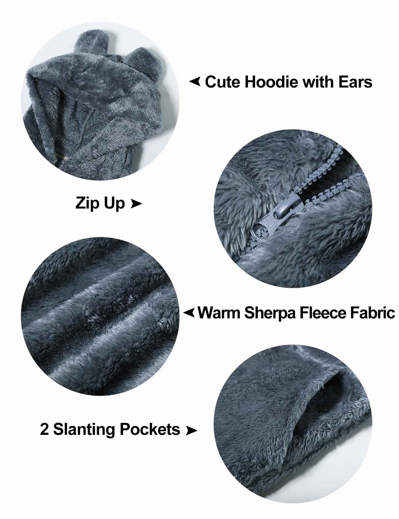 Kissonic Womens Onesie Pajamas Fleece Hooded Comfy One Piece Romper Fuzzy Sleepwear Homewear(Navy-S)