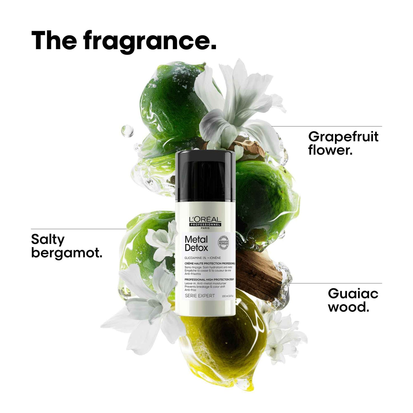 L'Oréal Professionnel Paris Metal Detox Smoothing Cream - Lightweight Styling Leave-In Treatment For All Hair Types, Hydrates and Protects Against Frizz, UV & Metals