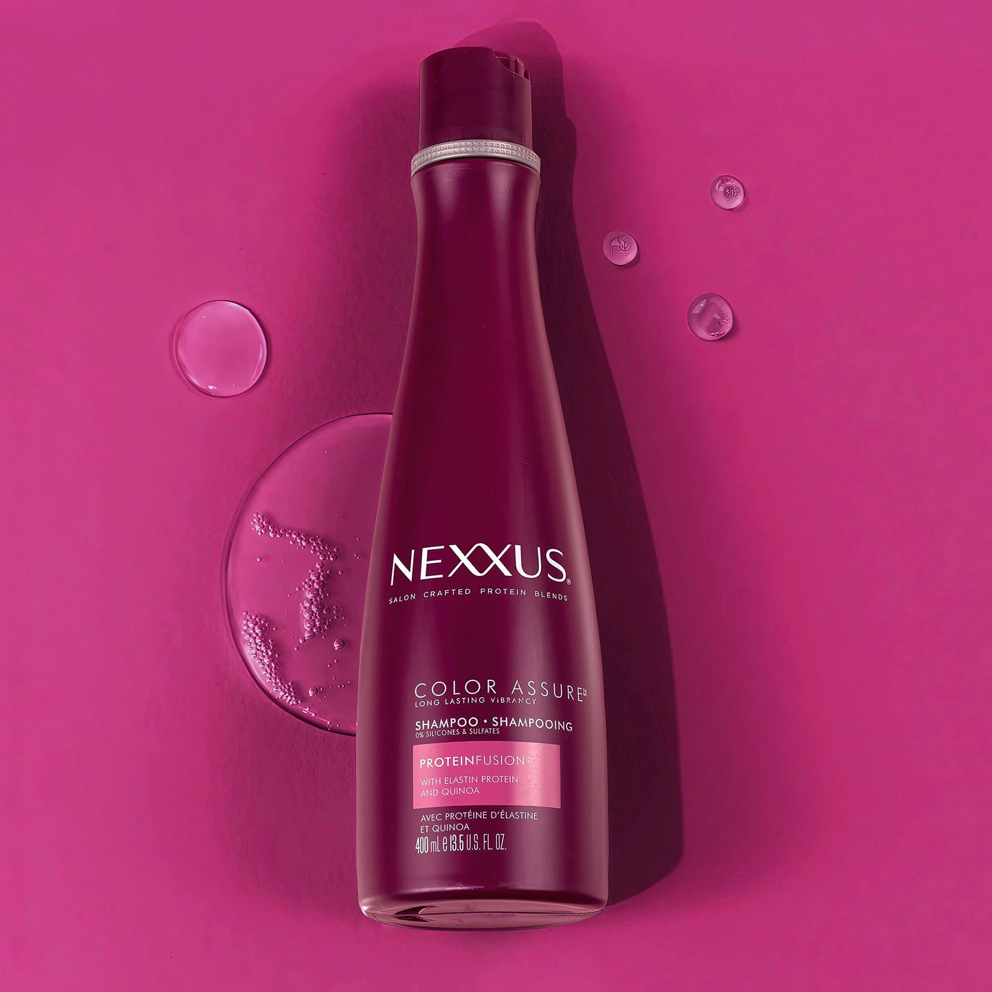 Nexxus Color Assure Shampoo for Color Treated Hair ProteinFusion Sulfate Free, 0% Silicone, 13.5 Fl Oz (Pack of 2)