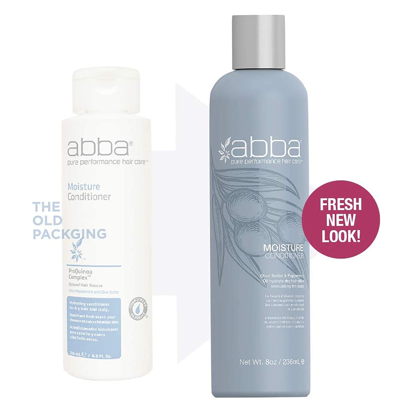 ABBA Moisture Shampoo, Olive & Peppermint Oil, 32 Fl Oz (Pack of 1)