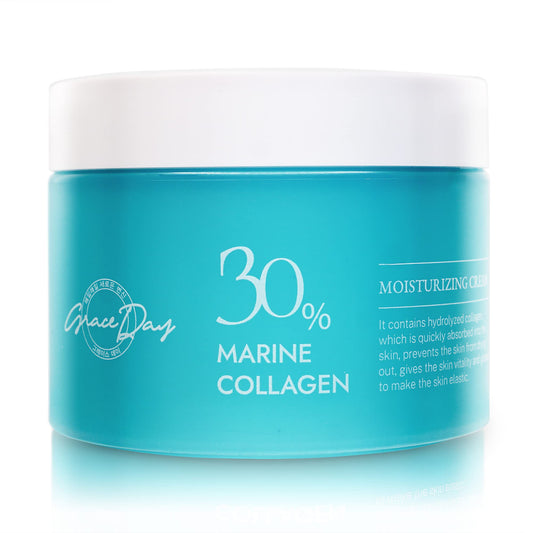 Grace Day Marine Collagen Moisturizing Face Cream, Day and Night Cream with Collagen, Peptides and Hyaluronic Acid, Anti-Wrinkle Cream with Antioxidants And Natural Ingredients, 3.4 oz - Made in Korea