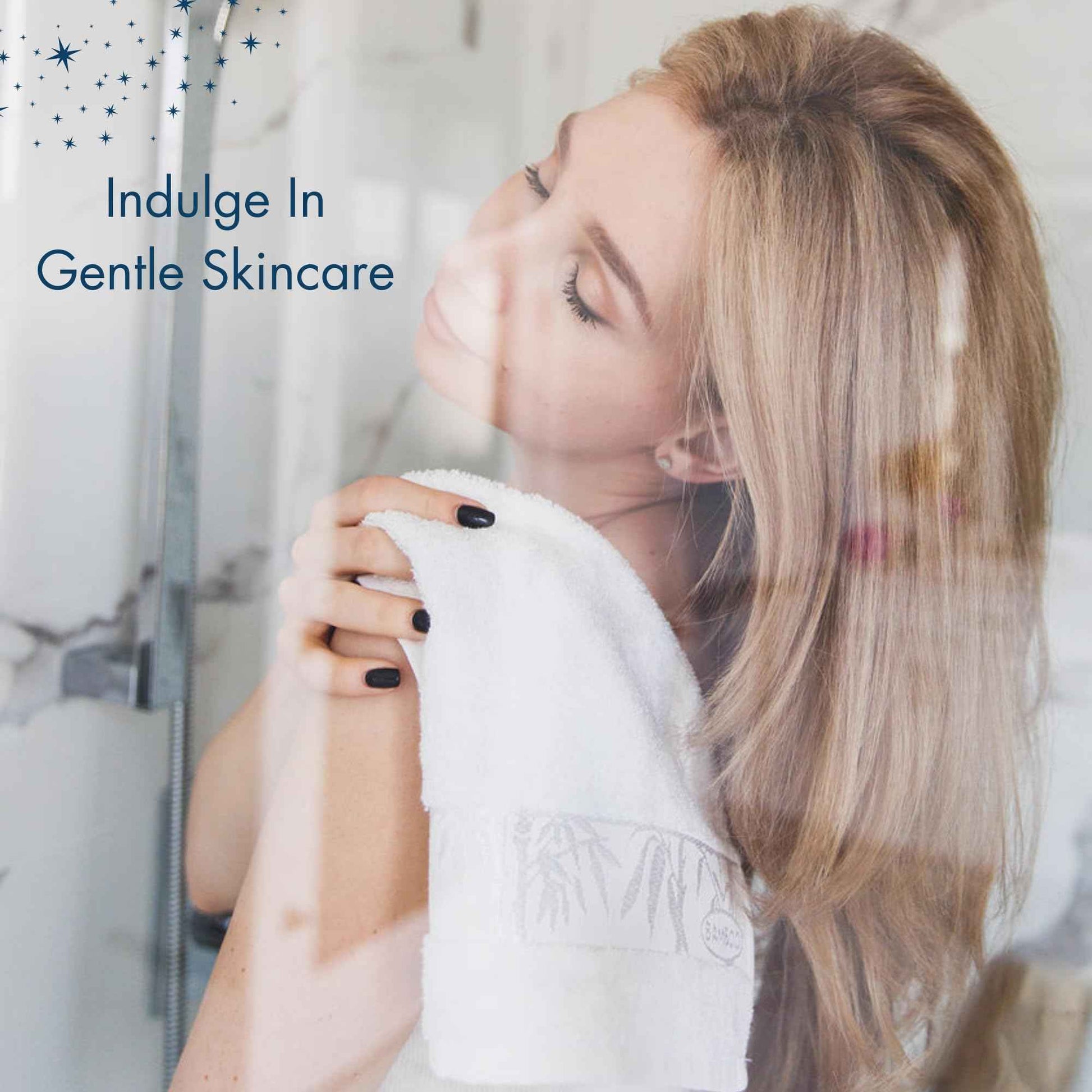 Marmaris Co. Set of 6 Luxury Wash Cloths for Your Face Viscose Bamboo & Turkish Cotton, White Wascloths