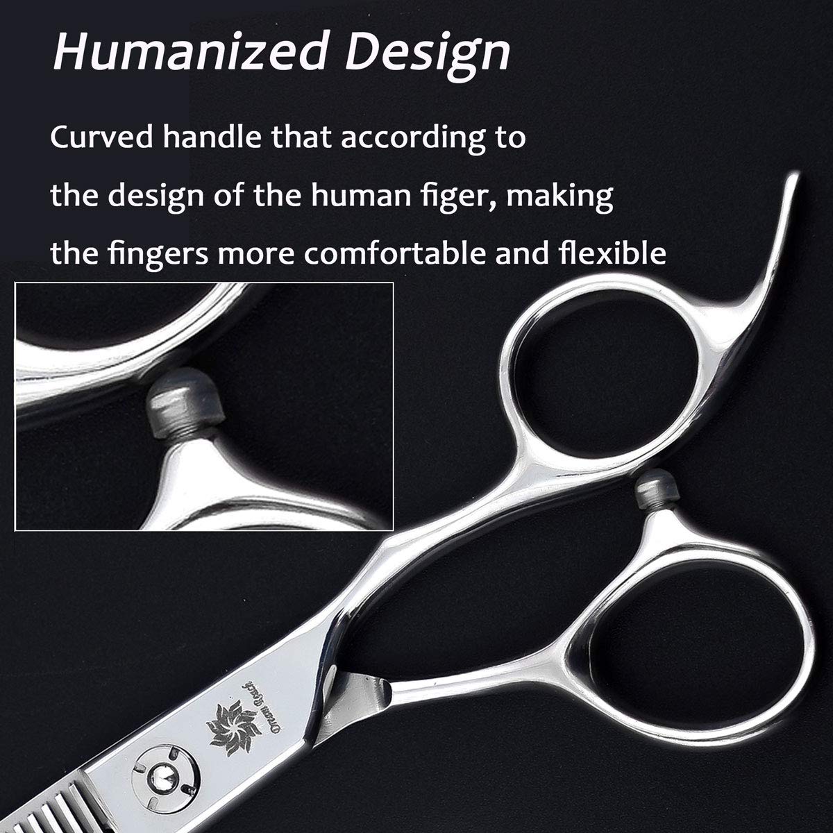 Dream Reach Professional 6 inch Hair Cutting Scissors, Japanese 440C Steel Thinning Shear for Men/Women Cutting for Salon/Barber/Home