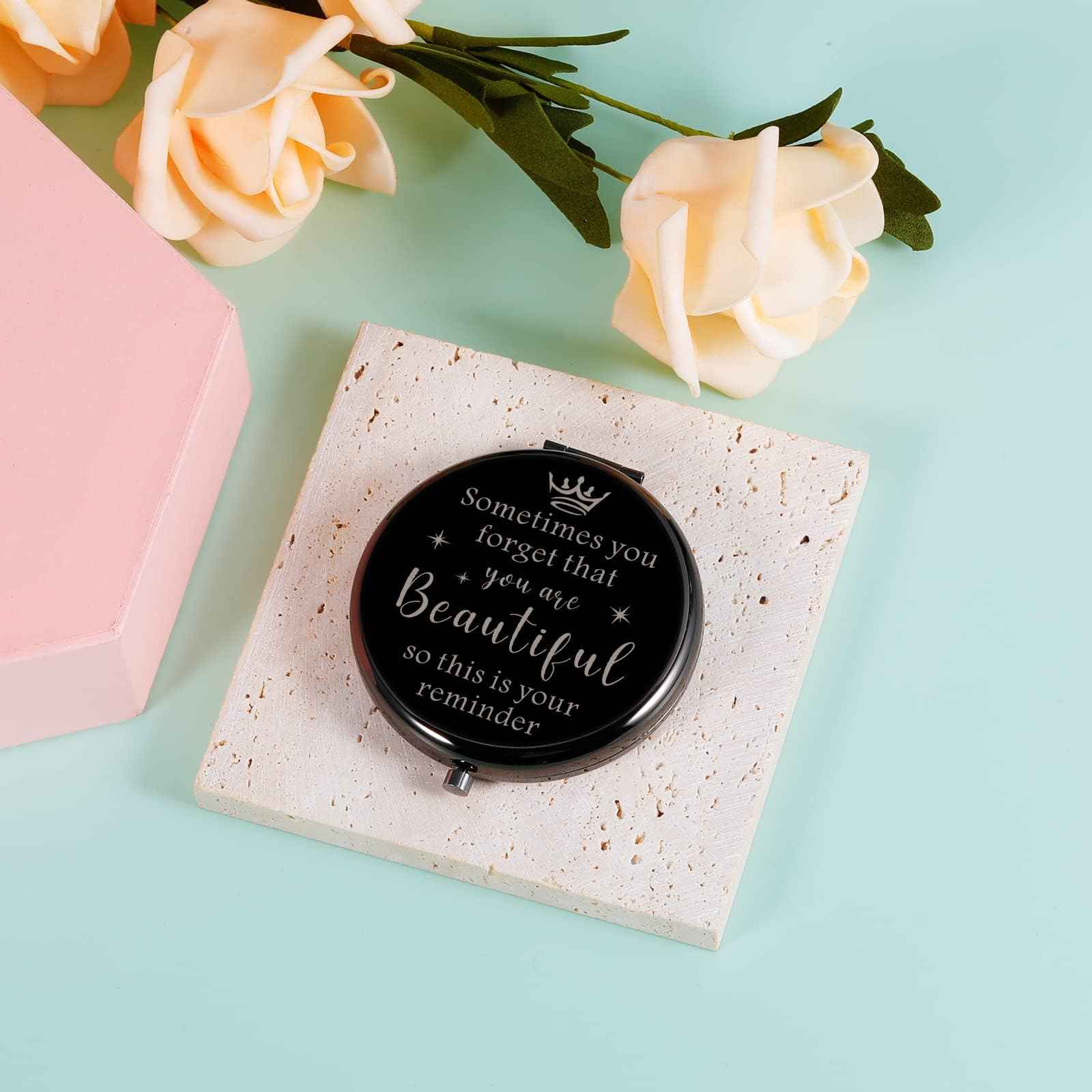 STVK 2025 Stocking Stuffers for Women Girl, Xmas Gifts for College Girls, Inspirational Makeup Compact Mirror for Girls, Anxiety Relief Item, Birthday Gifts for Daughter, 7th 8th Grade School Supplies