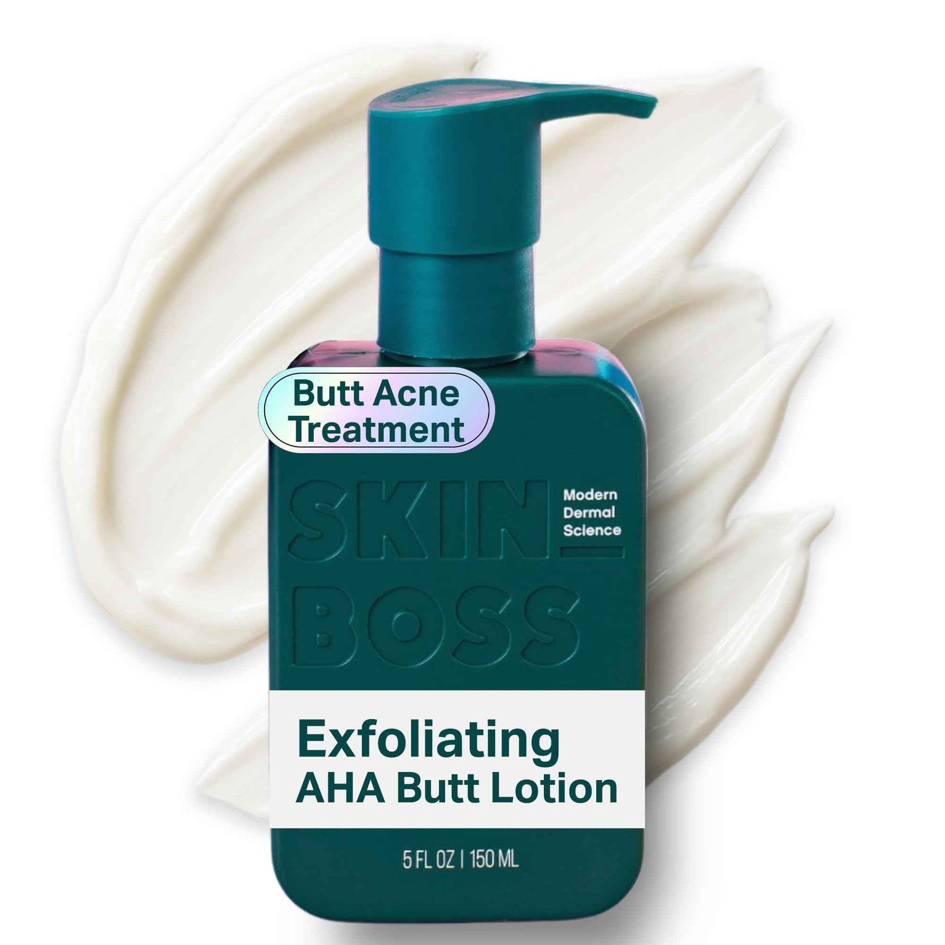 SKIN BOSS Anti-Blemish Body Lotion for Buttne, Back Acne, Inner Thighs & Chest, Targets Folliculitis, Scars & Dark Spots, Daily Use Hydrating Cream for Women & Men of All Skin Types, 5 Oz