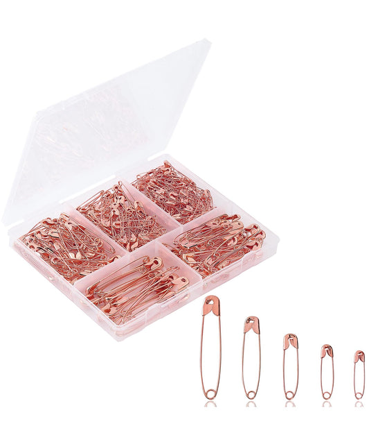 Mr. Pen- Safety Pins, Safety Pins Assorted, 300 Pack, Rose Gold, Assorted Safety Pins, Safety Pin, Small Safety Pins, Safety Pins Bulk, Large Safety Pins, Safety Pins for Clothes