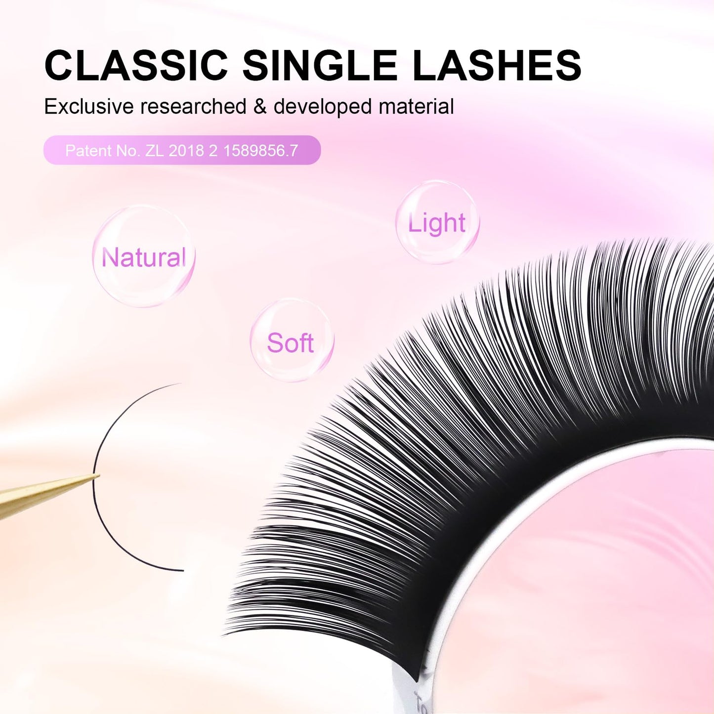 NAGARAKU Eyelash Extensions Individual Lashes Extensions Classic Lash Matte Black 16 Rows Soft Natural Matte Black Professional Beauty Salon Lashes Supplies - 0.07N 13mm