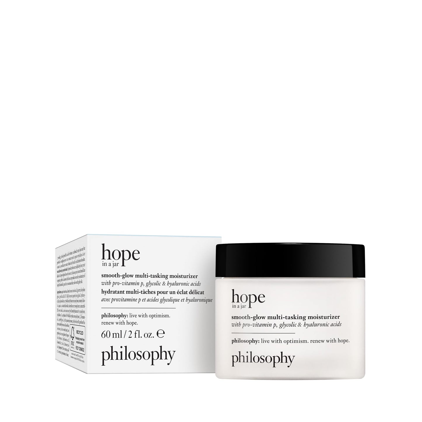 philosophy renewed hope in a jar smooth glow multi-tasking moisturizer, 2 Fl. Oz.