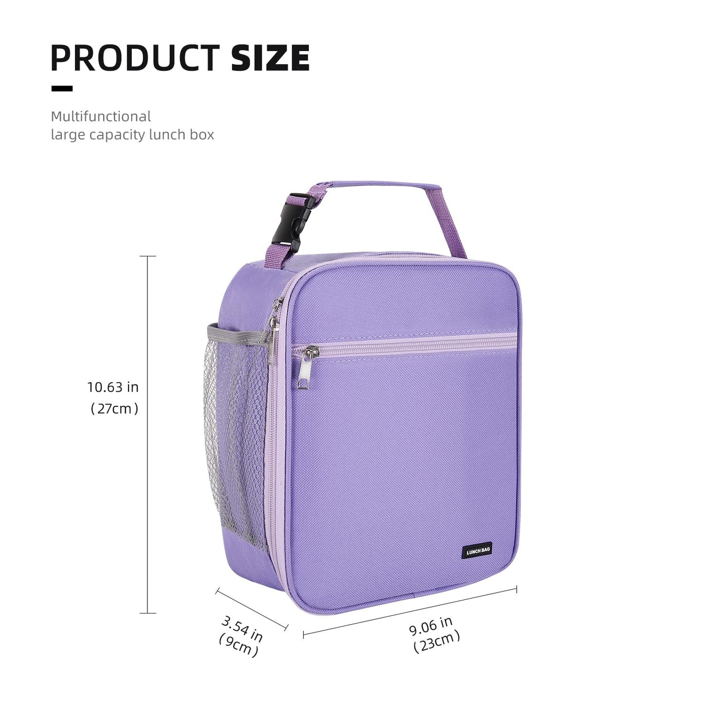 AYEANY Lunch box Lunch bag for men women Lunchbox Lunch bags Insulated Lunch bag Lunch box cooler (Purple)