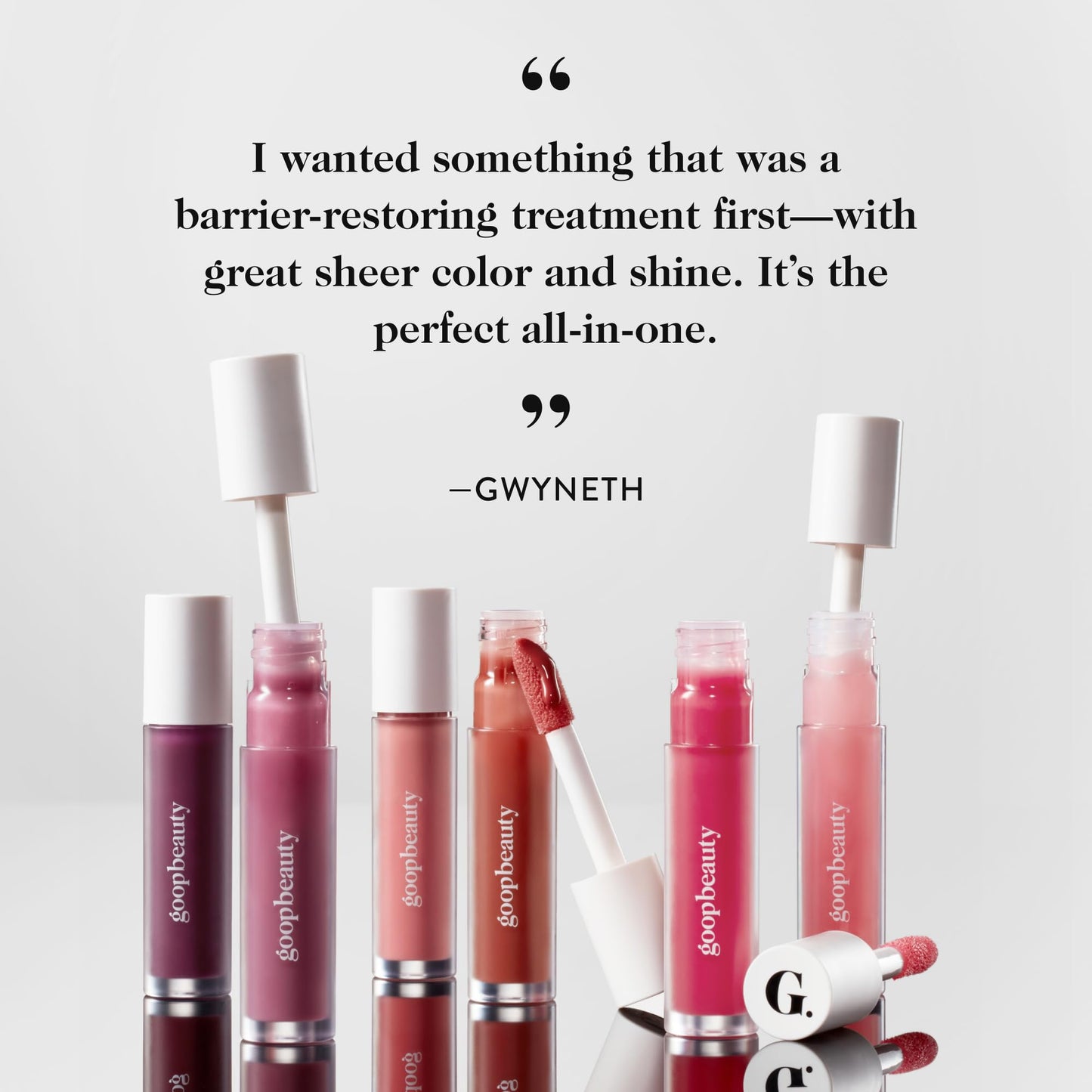 goop Beauty Hydra-Barrier Gel Gloss | Hydrating Lip Gloss to Moisturize & Plump Lips | Hyaluronic Acid & Vitamin E | Spice - Sheer Cocoa | 0.13 oz