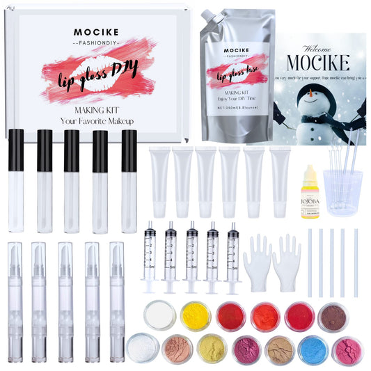 MOCIKE DIY lip gloss making kit for Girl Gifts - 74 PCS DIY Lip Gloss kit Make Your Own Lip Gloss