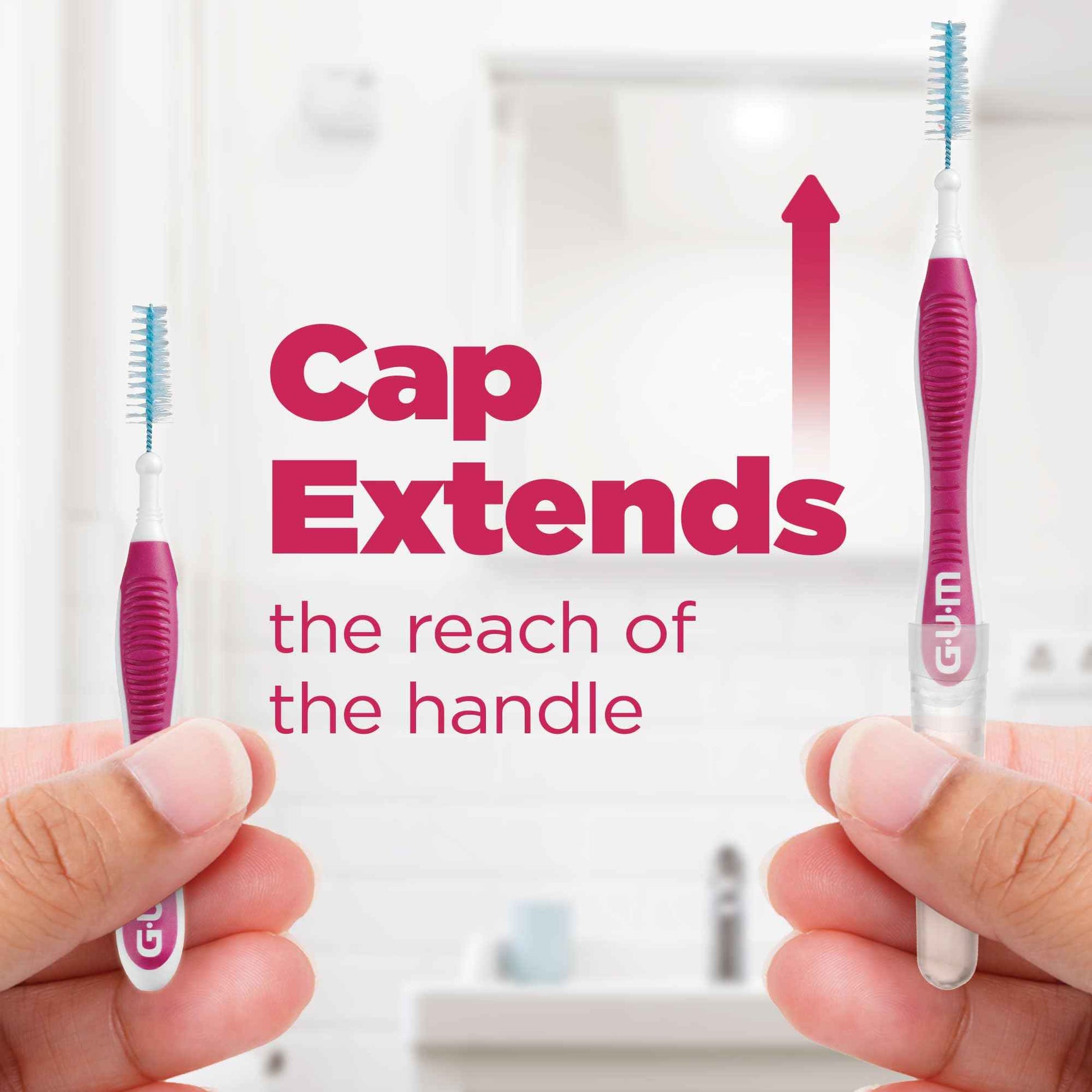 GUM Proxabrush Go-Betweens - Moderate - Interdental Brushes - Soft Bristled Dental Picks for Plaque Removal & Gum Health - Safe for Braces & Dental Devices, 10ct (Pack of 6)