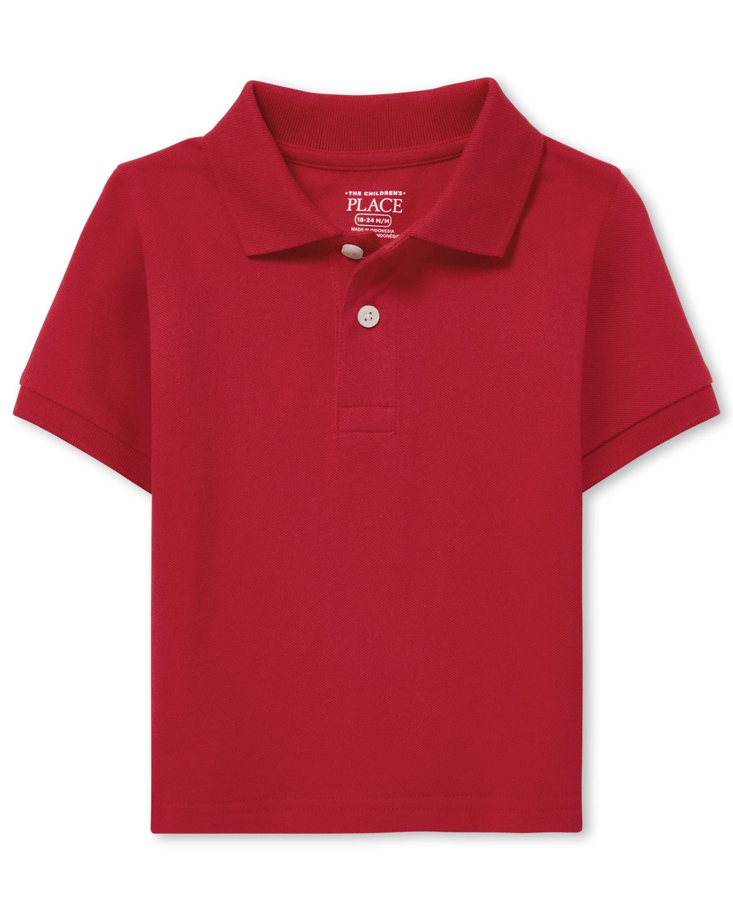 The Children's Place baby boys and Toddler Uniform Pique Polo Shirt, Classic Red, 6-9 Months US