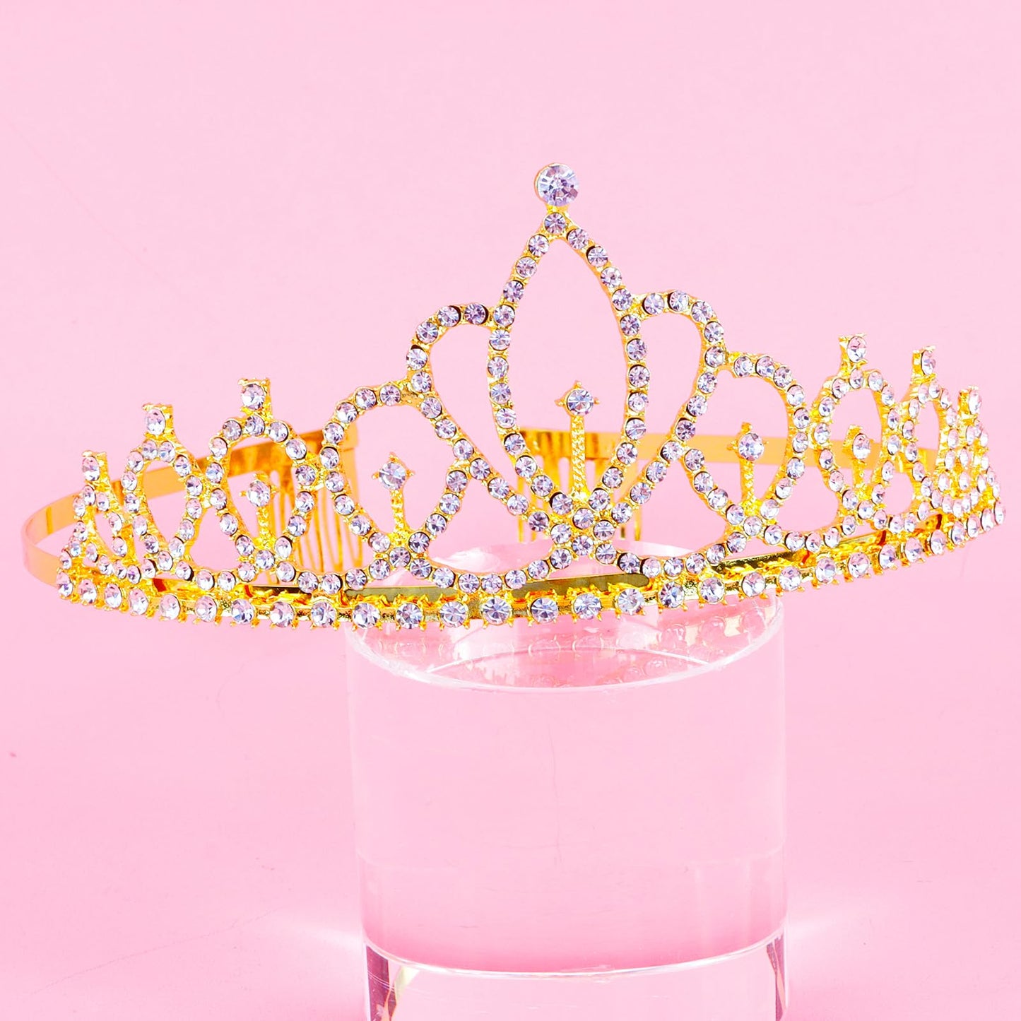 Vovii Tiara Crown for Women, Gold Princess Crowns Tiaras for Women Girls, Elegant Crystal Crown with Combs for Birthday Party Quinceanera Prom Pageant Cosplay