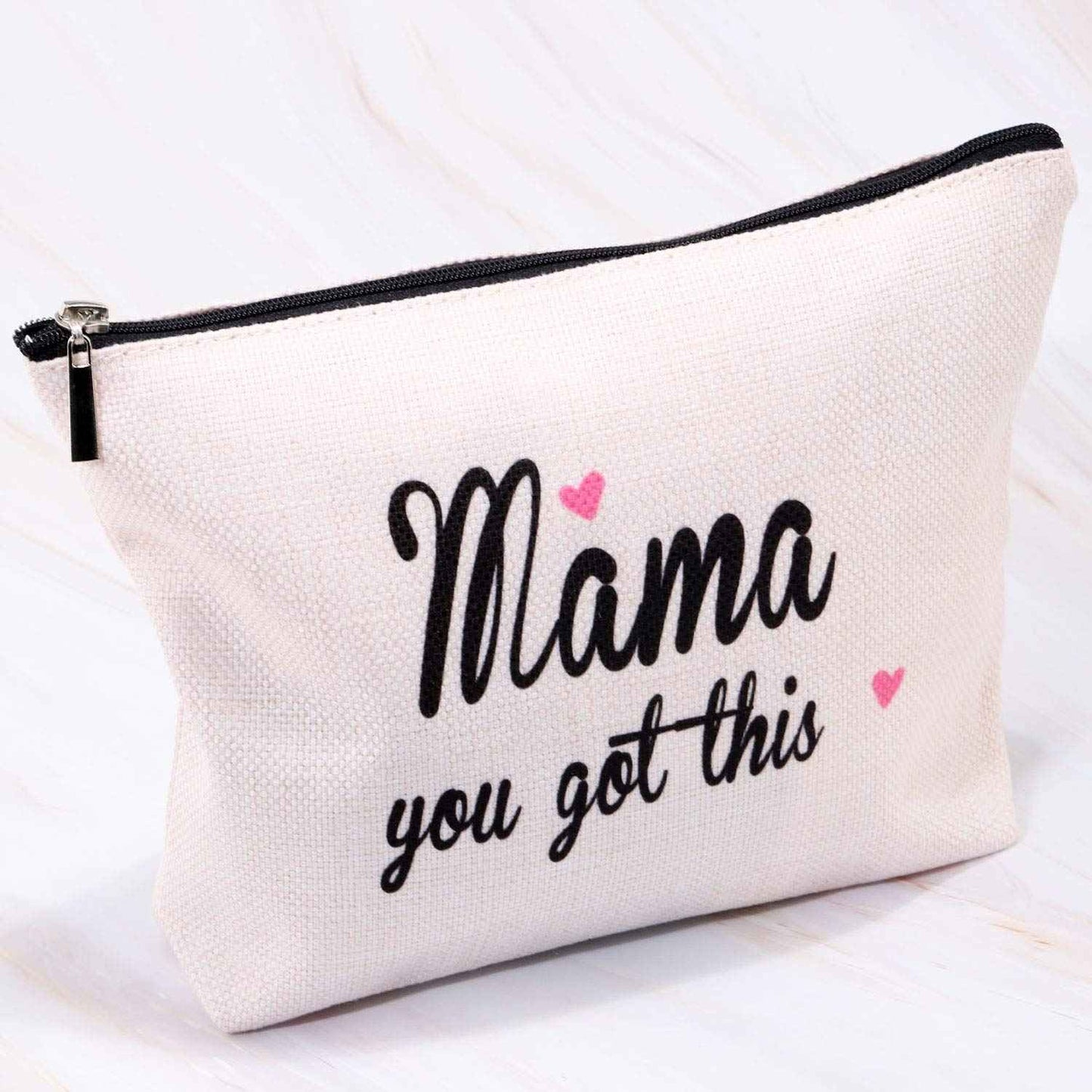 You Got This Mama Gifts Mom Cosmetic Bag Gift for New Mama Travel Bag Funny New Mom Gifts Make Up Pouch Bags (Mama you got thisbag)