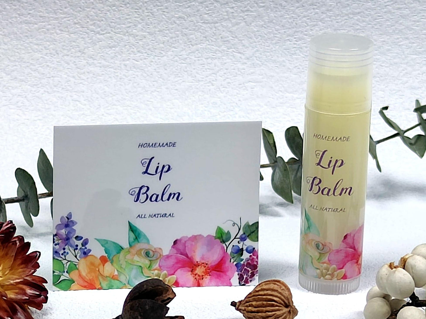 ZZYBIA Homemade Skincare Products Adhesive Labels Stickers for Lip Balm Container Tubes 20pcs (Clear Exquisite Floral)