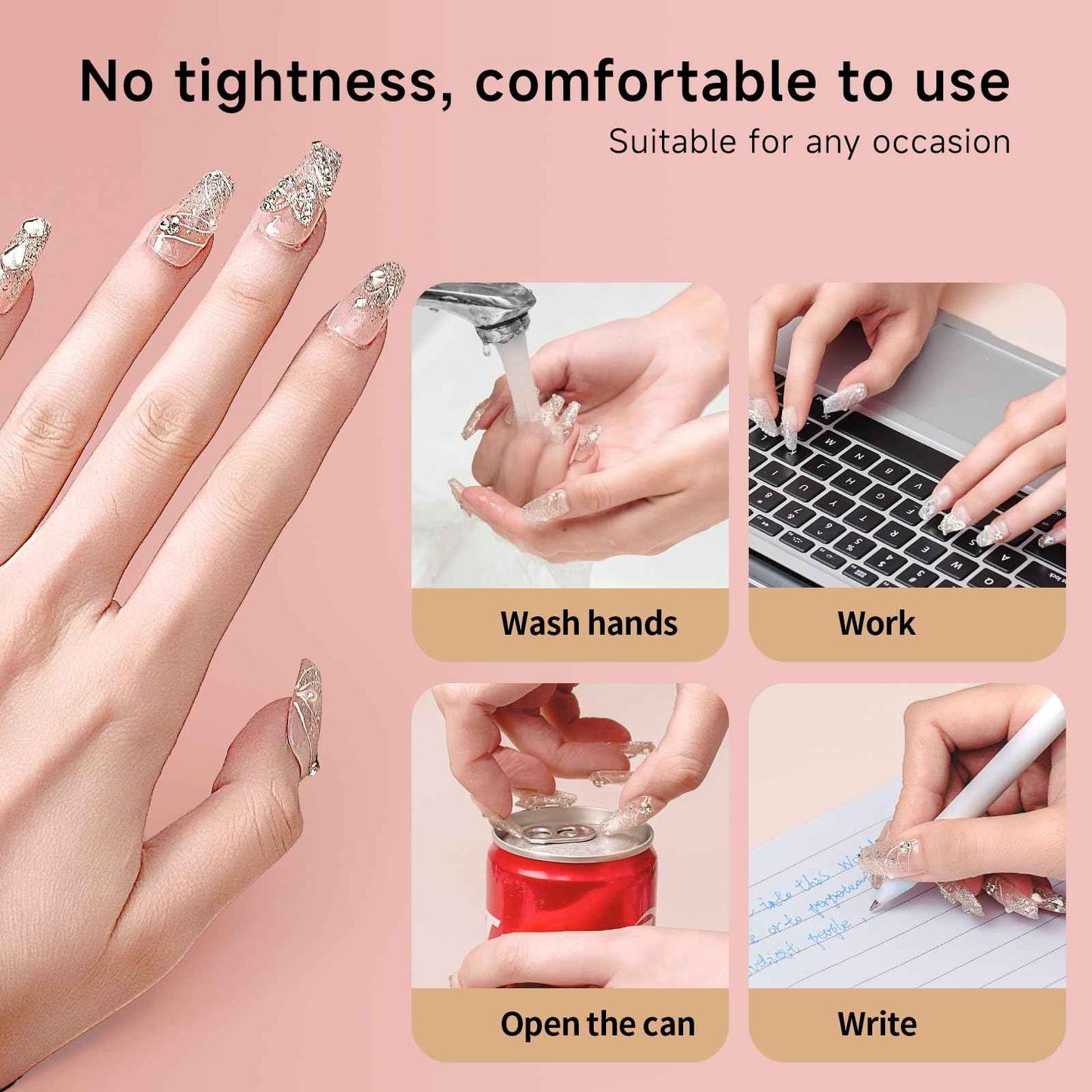 Gosojam Nail Glue 2-Pack – Fast-Drying, Long-Lasting Adhesive for Acrylic, Press-On & Gel Nails – Water-Resistant, No UV/LED Needed, 10g x 2 – Strong Bond, Gentle on Nails, Ideal for DIY & Salon Use