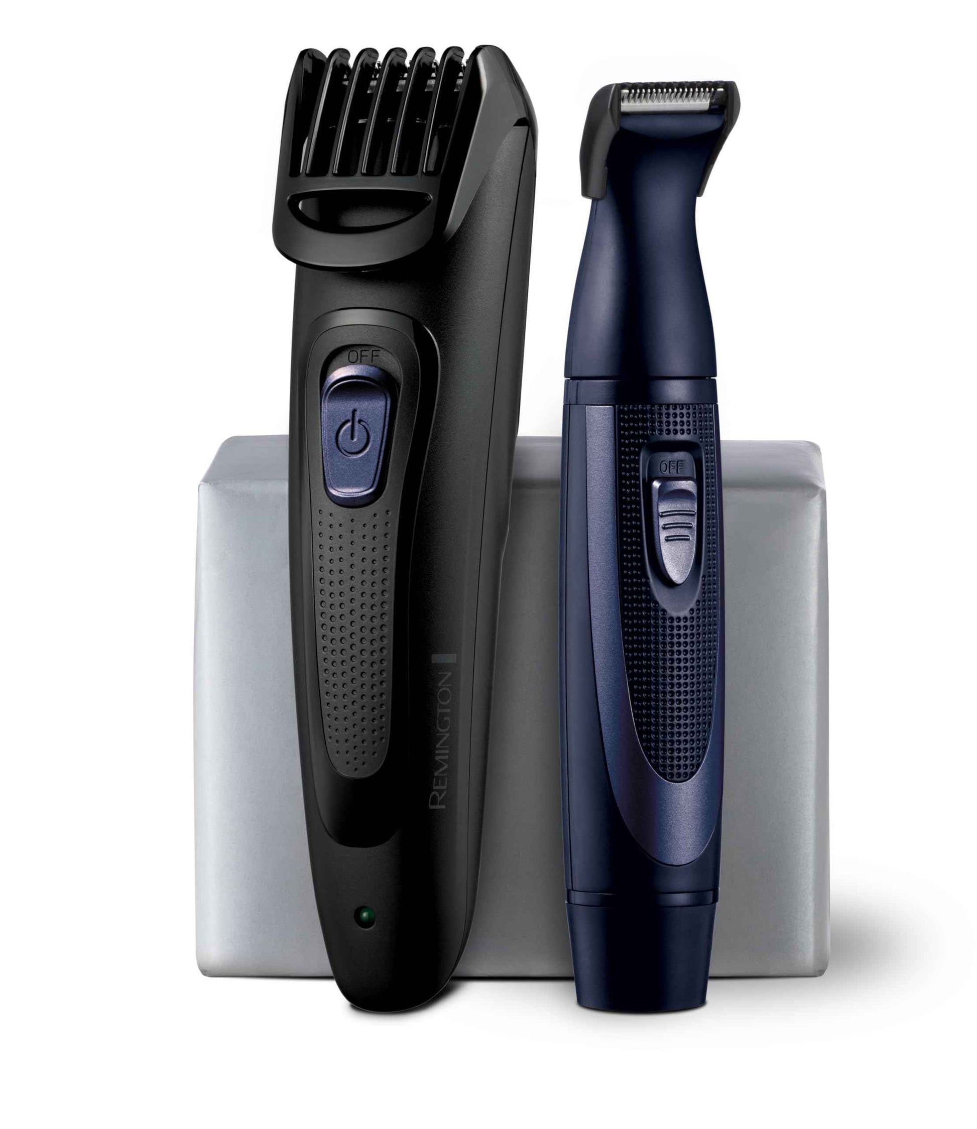 Remington Rechargeable Beard Trimmer Kit for Mustaches, Nose Hair, and Light Detailing and Grooming with Bonus Battery Nose Trimmer