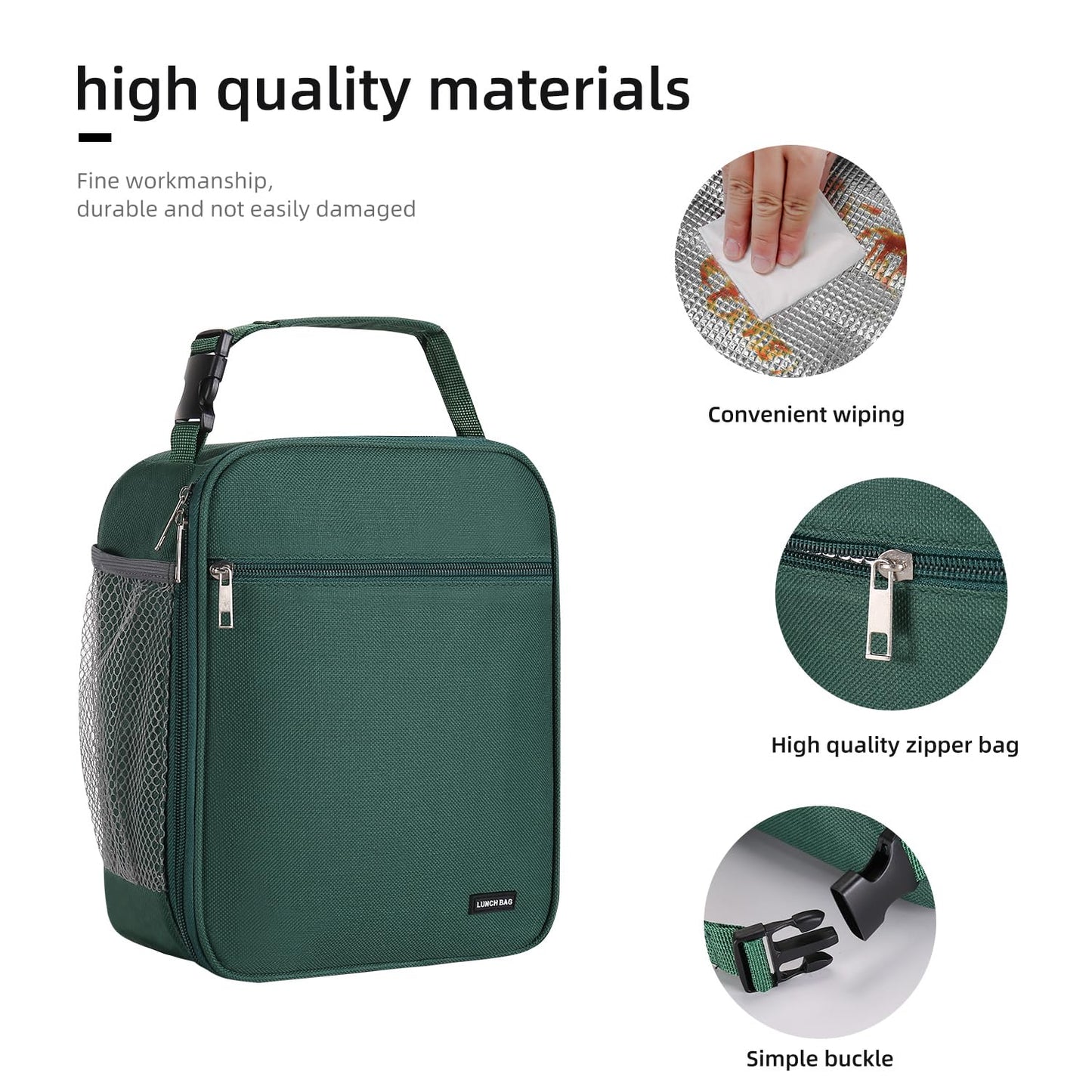 AYEANY Lunch box Lunch bag for men women Lunchbox Lunch bags Insulated Lunch bag Lunch box cooler(Green)