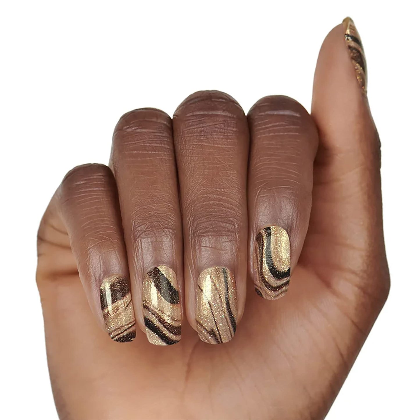 Sorry Not Quarry - Color Street Nail Strips (Gem Fatale), Brown, (FDG387)