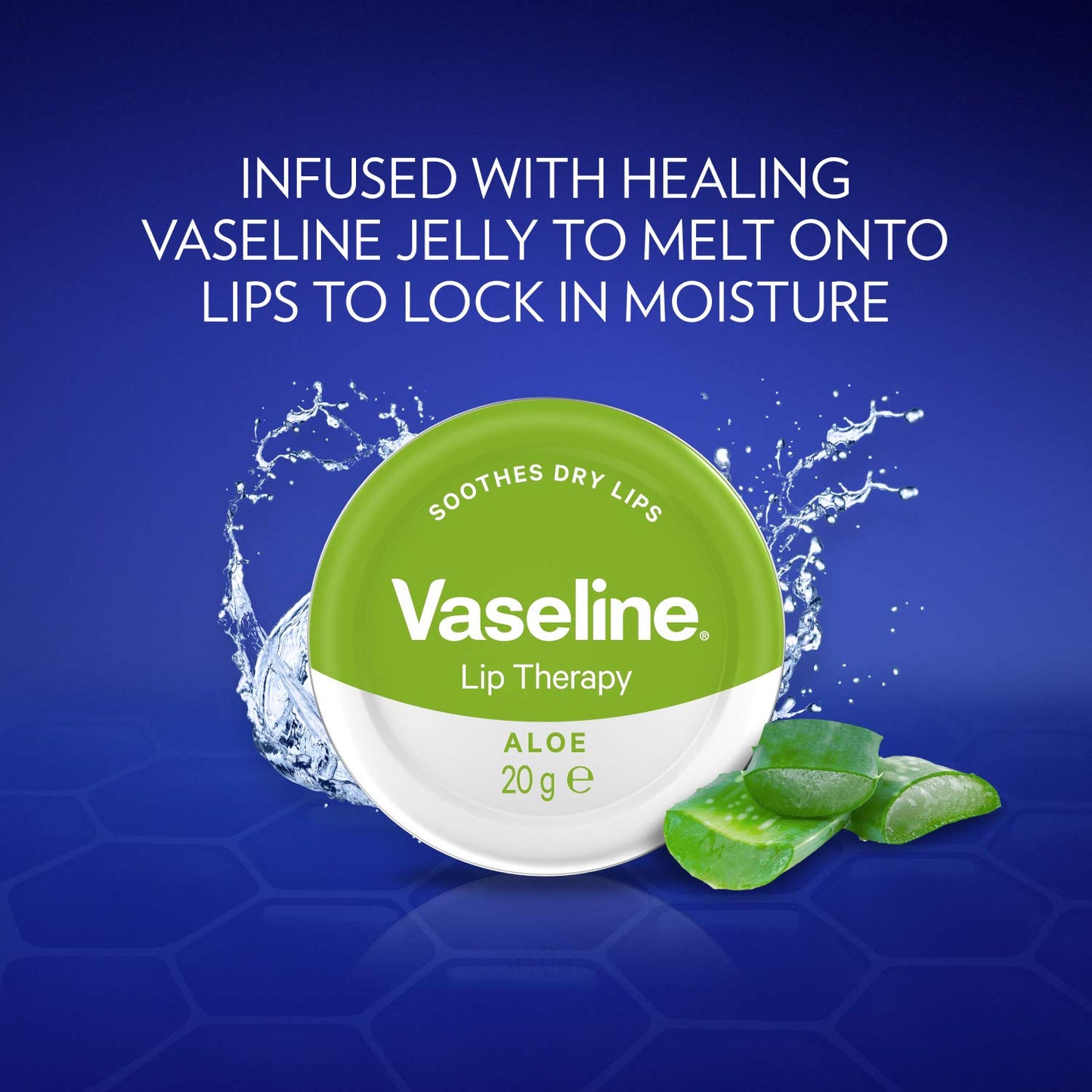 Vaseline Lip Therapy | Vaseline Lip Balm | Lip Moisturizer for Very Dry Lips | Aloe | 20g