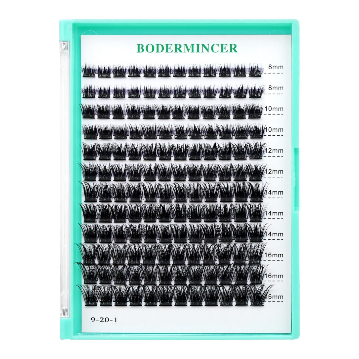 Bodermincer Black/Colored Cluster Lashes 240pcs 20D/40D DIY Eyelash Extension D Curl Long Individual Lashes Mixed Tray Faux Mink Lash Clusters Extensions 8-22mm (B02# 8-10-12-14-16mm MIX)