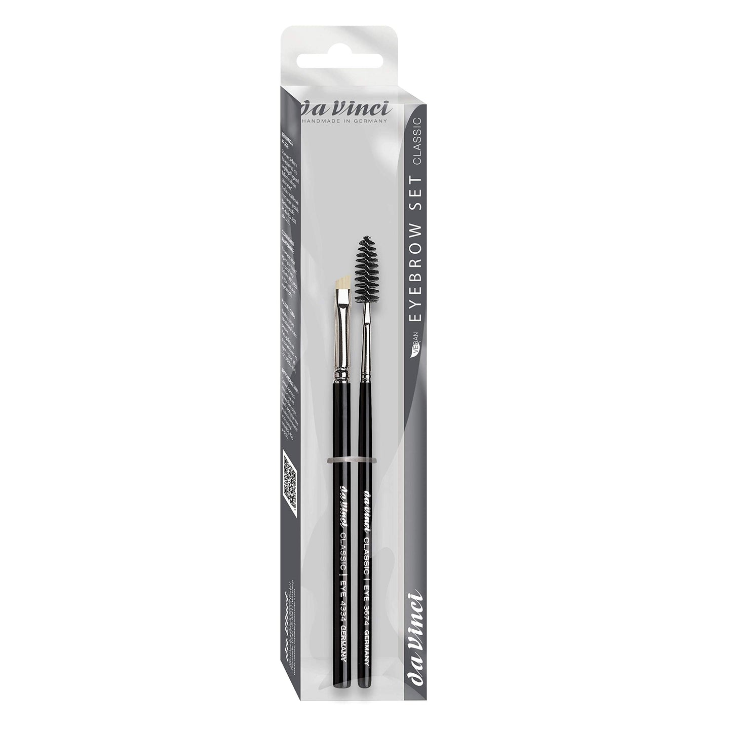 da Vinci Cosmetics Series 4805 Classic Eyebrow & Eyelash Brush Set/Synthetic Fibers, 0.5 Pound