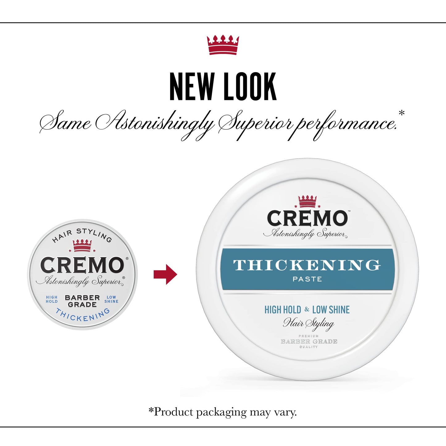 Cremo Barber Grade Hair Styling Thickening Paste, 4 Ounce (Pack of 3)