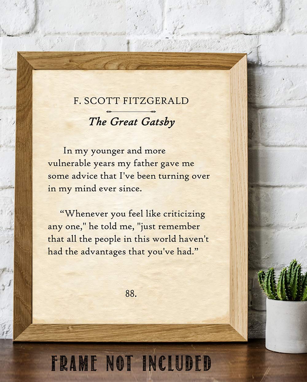 F. Scott Fitzgerald - In My Younger Years - 11x14 Unframed Typography Book Page Print - Great Gift for The Roaring Twenties and Tragic Love Story Enthusiasts Under $15?