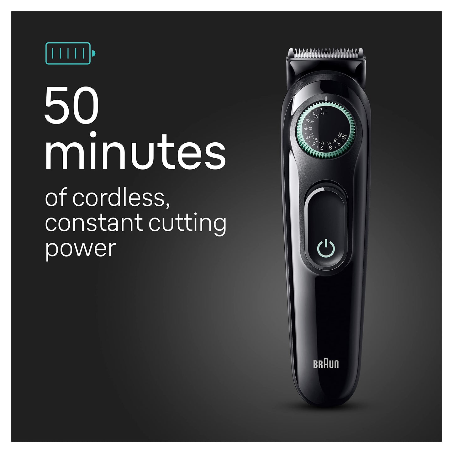 Braun All-in-One Style Kit Series 3 3460, 6-in-1 Trimmer for Men with Beard Trimmer, Ear & Nose Trimmer, Hair Clippers & More, Ultra-Sharp Blade, 40 Length Settings, Washable