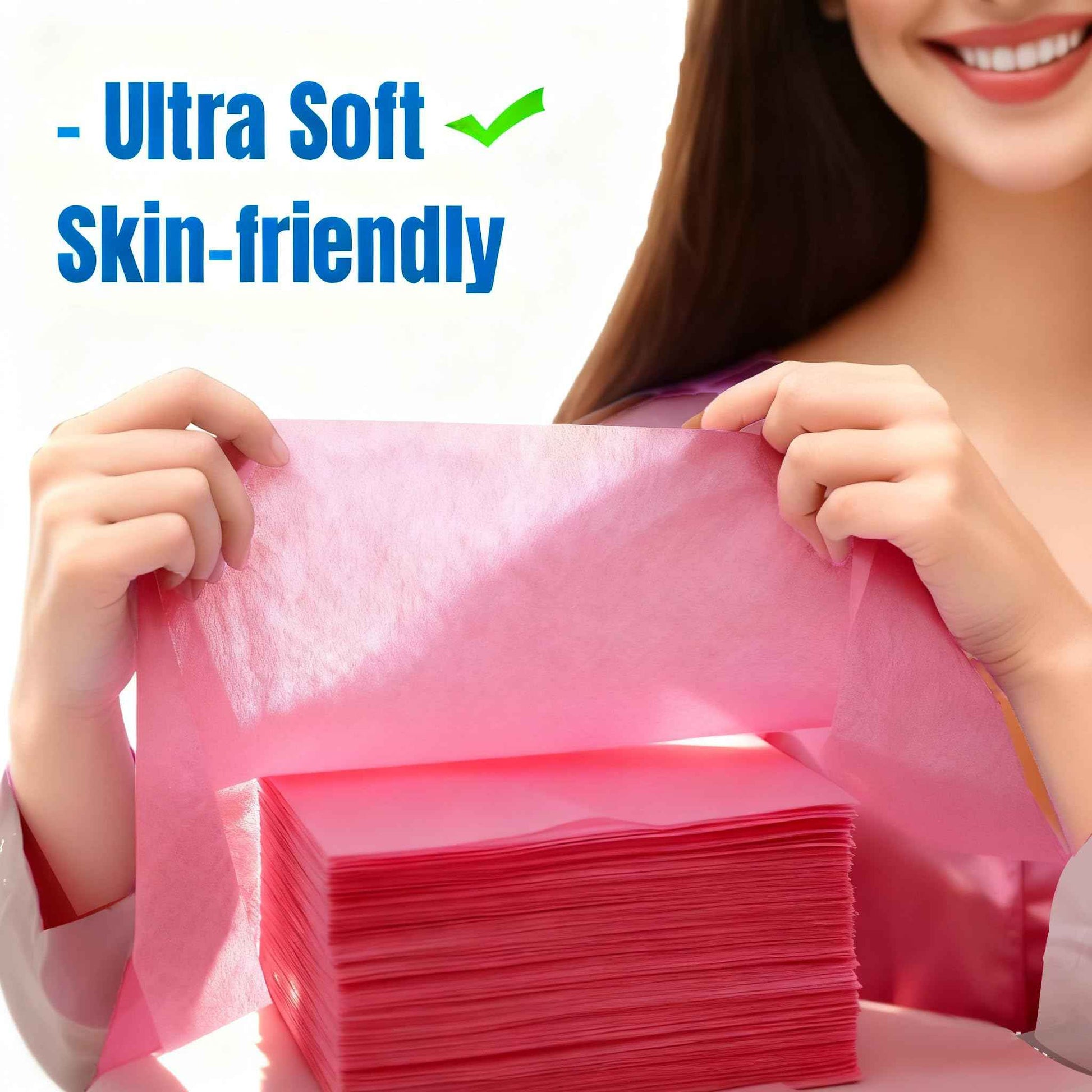 SHENKUAI 100 PCS Massage Table Sheets Disposable Spa Table Bed Covers 71"x31" Non Woven Fabric Waterproof Protector for Waxing, Tattoo, Beauty Salon,Facial, Esthetician Supply(Pink)