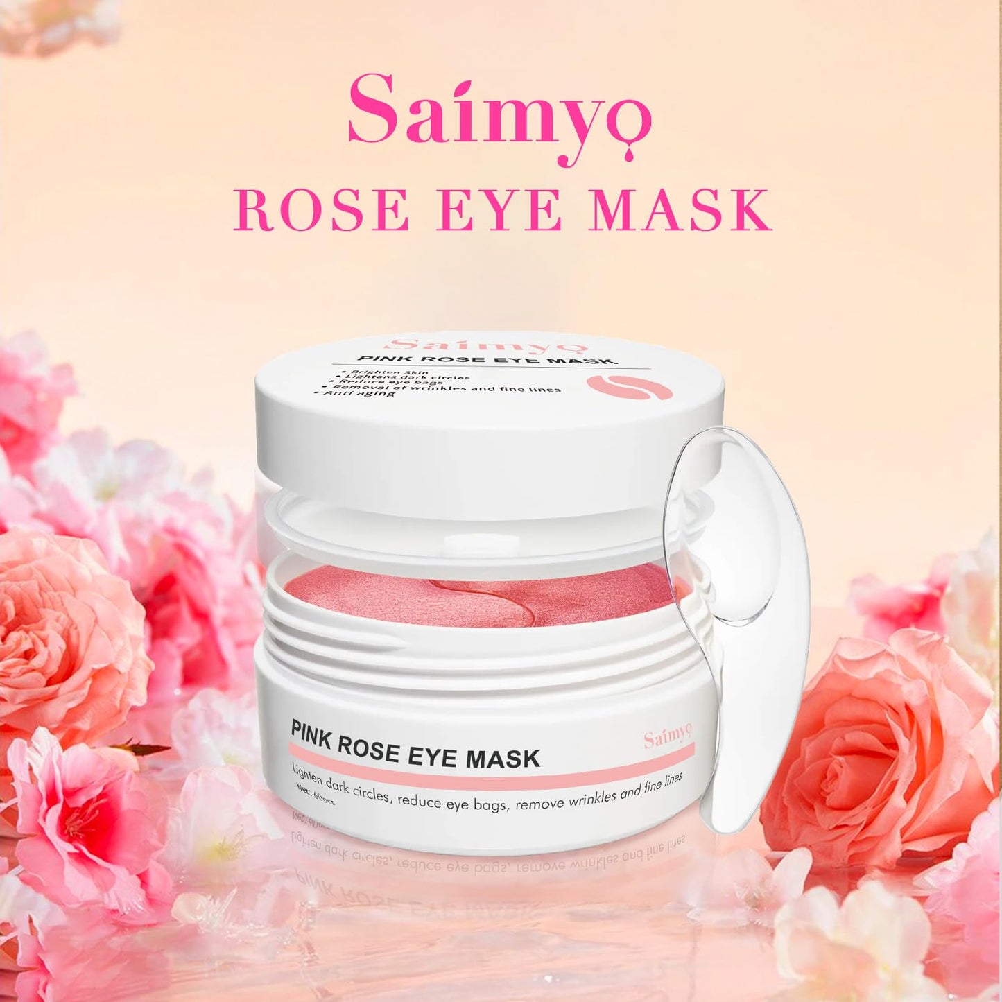 Saimyo 24K GOLD Eye Mask– 60 Pcs - Gold Under Eye Mask Retinol & Collagen - Puffy Eyes and Dark Circles Treatments – Look Younger and Reduce Wrinkles and Fine Lines Undereye