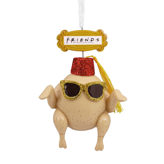 Hallmark Friends Turkey in Fez and Sunglasses Christmas Ornament, Resin