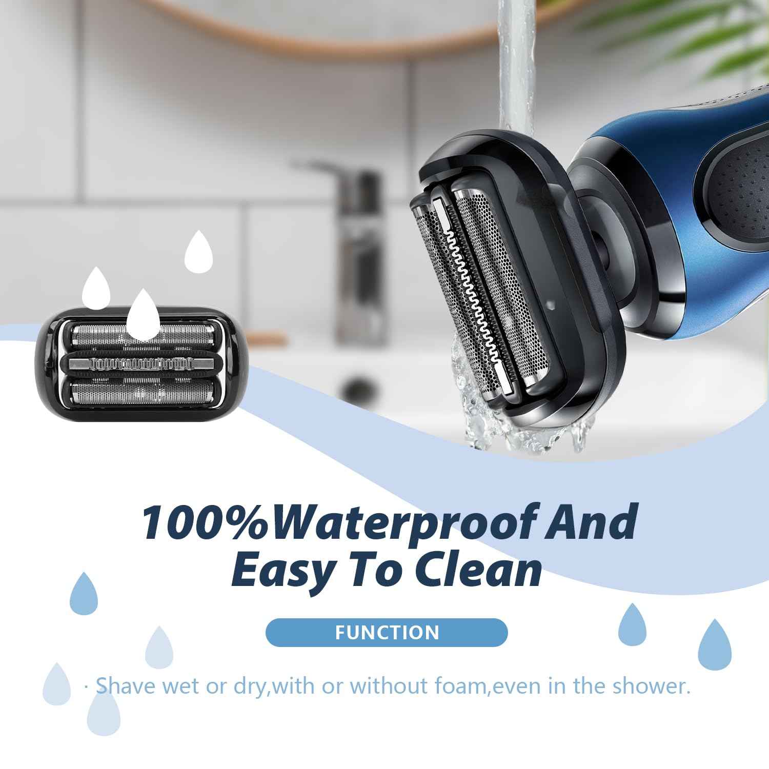 54B Replacement Head Shaver Head Compatible with Shaving Razor Head, Suitable for 5118s, 5120s and 5150cs.