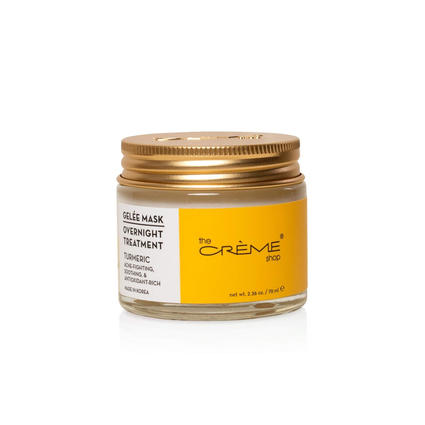 The Crème Shop Turmeric Gelée Overnight Face Mask, Korean Facial Mask, Sleeping Face Mask, Acne Treatment Mask, Brightening Face Mask - 2.36oz