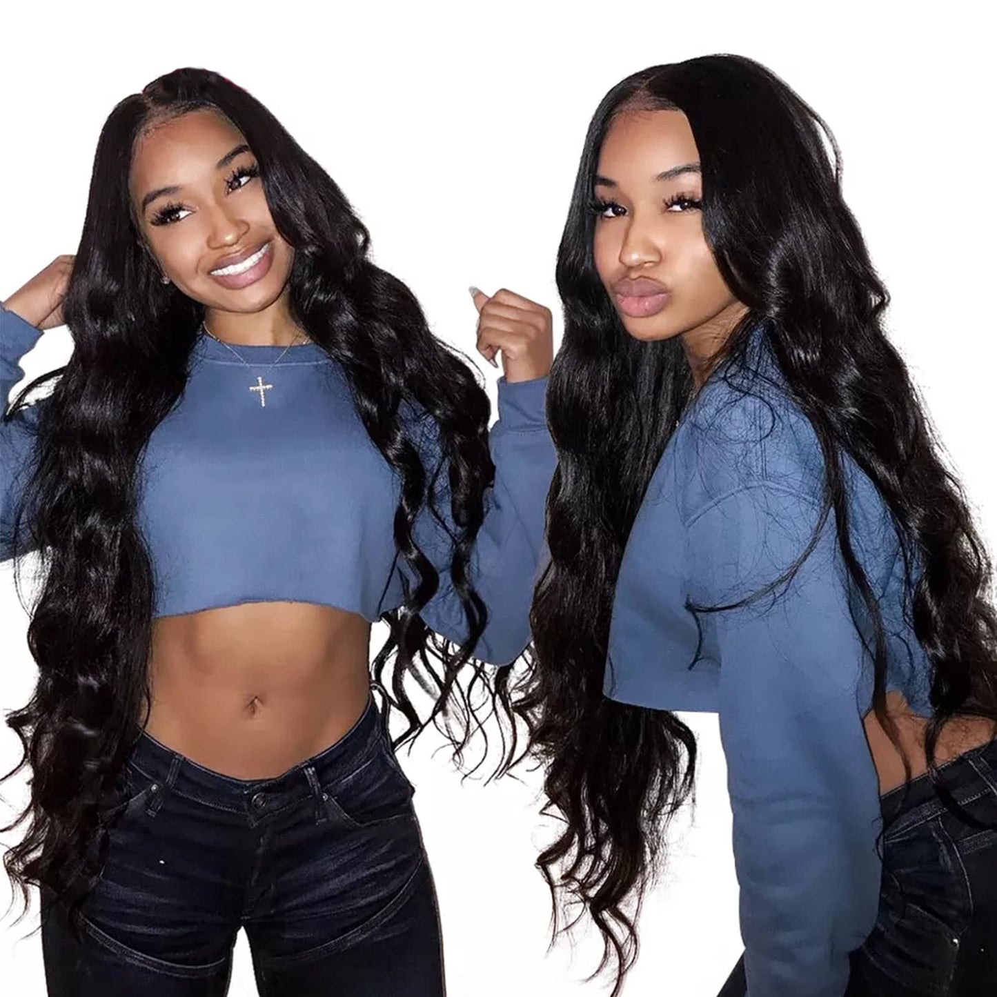 Mrladgo 30 Inch Bundles Human Hair Brazilian Body Wave 1 Bundle 100G Brazilian Virgin Hair Weave Bundles Body Wave Natural Black Color