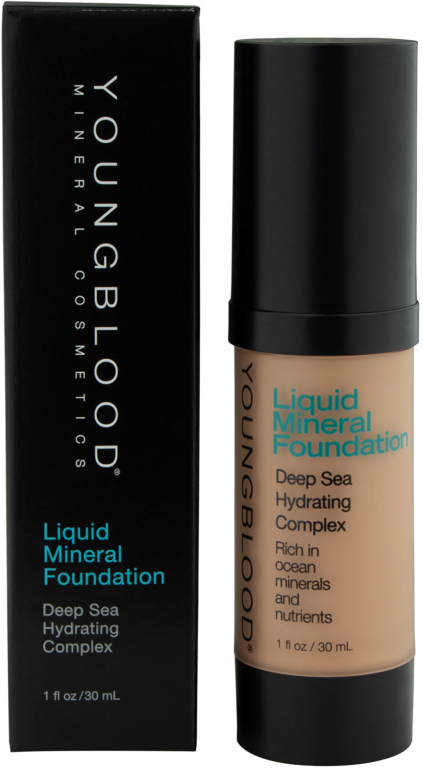 Youngblood Mineral Cosmetics Liquid Mineral Foundation, Golden Sun (Old Version) | Full Coverage Mineral Lightweight Makeup | Vegan, Cruelty Free, Paraben Free