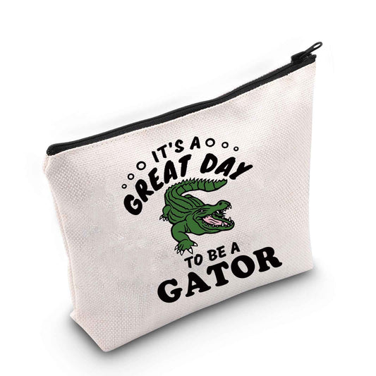 TSOTMO Gator Gift Alligator Gift Gator Cosmetic Bag for Alligator Lovers Animal Lovers Gift Crocodile Zoo Gift