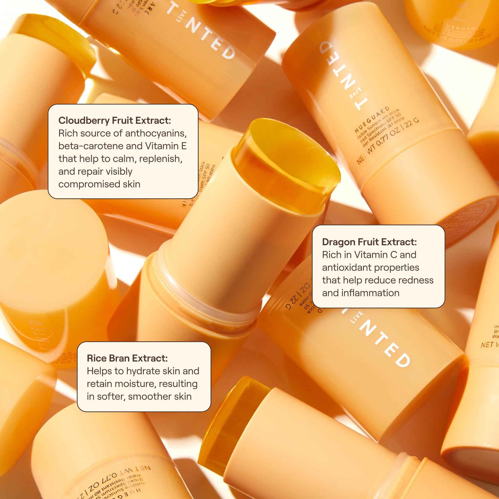 Live Tinted Hueguard: 3-in-1 Mineral Sunscreen, Moisturizer, & Primer for Face and Body SPF 30 & Hueguard Invisible Sunscreen Stick SPF 50