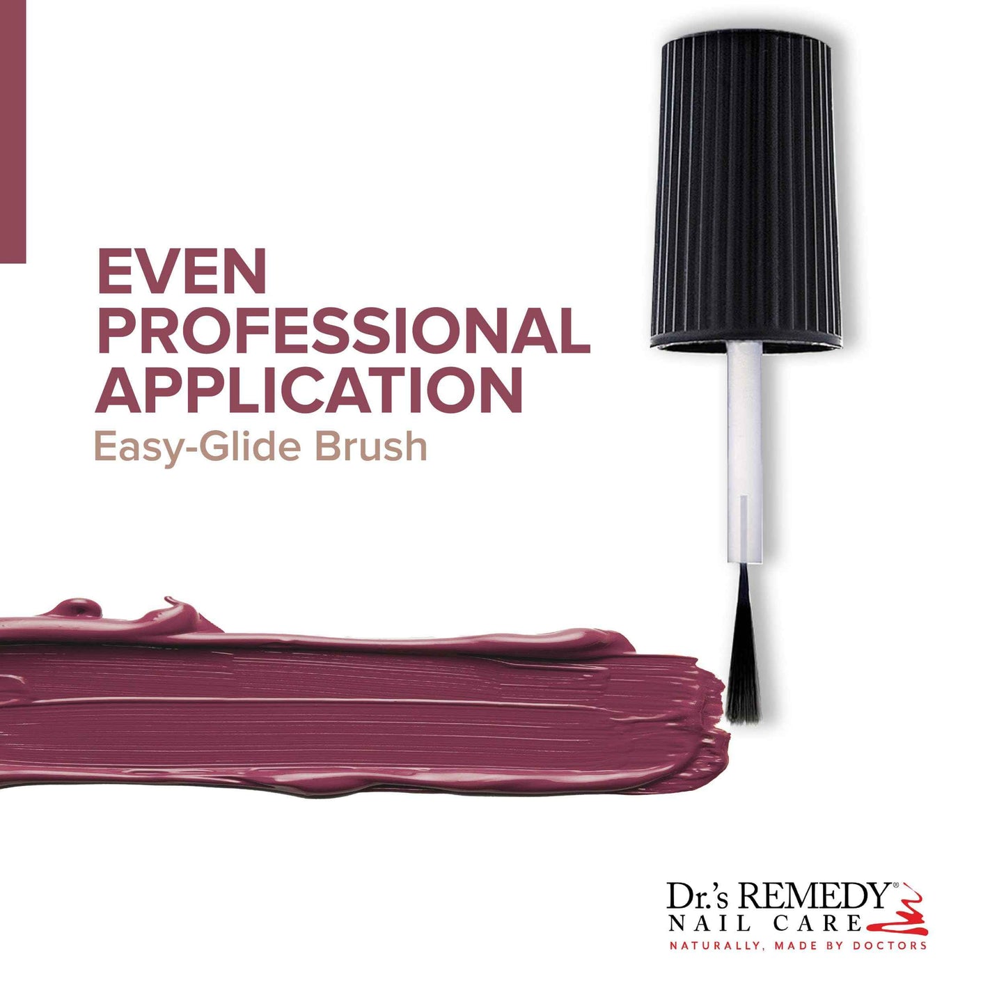 Dr.'s Remedy Enriched Nail Polish, Brave Berry With Base Coat Set 0.5 Fluid Oz Each