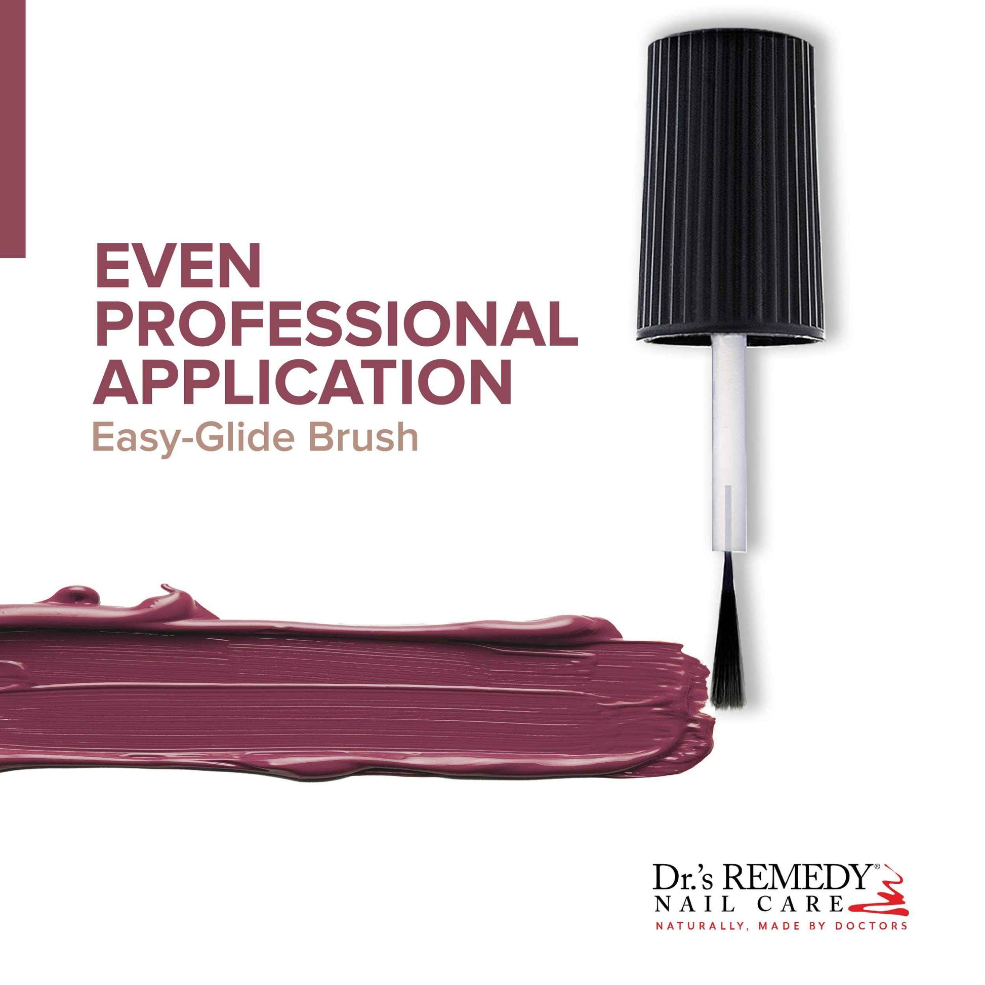 Dr.'s Remedy Enriched Nail Polish, Brave Berry With Base Coat Set 0.5 Fluid Oz Each