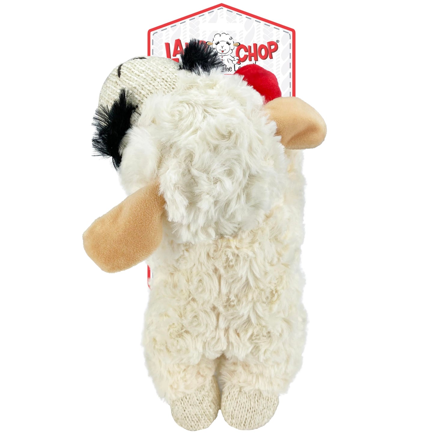 Multipet Plush Dog Toy, Lambchop, 10", White/Tan, Small