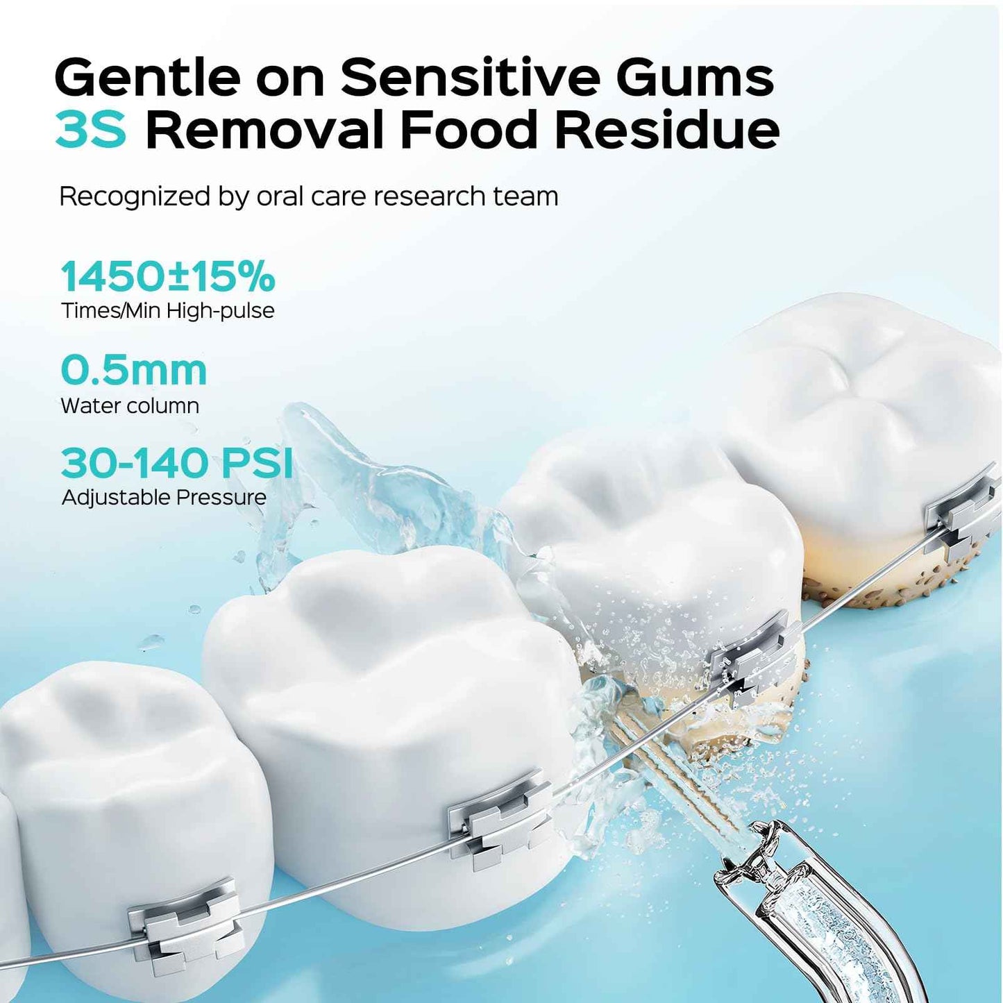 COSLUS Mini Water Flosser for Travel: Portable Lightweight Design Cordless Oral Irrigator with Removable Tank & 4 Modes, IPX7 Waterproof for Braces, Sensitive Teeth Travelers & Family Use, Green, T40