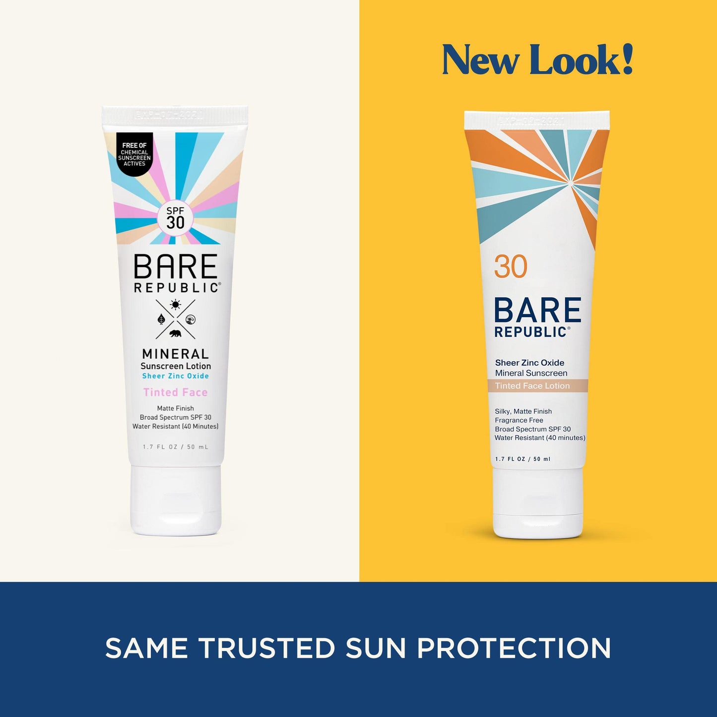 Bare Republic Tinted Mineral Sunscreen SPF 30 Sunblock Face Lotion, Sheer and Non-Greasy Finish, 1.7 Fl Oz