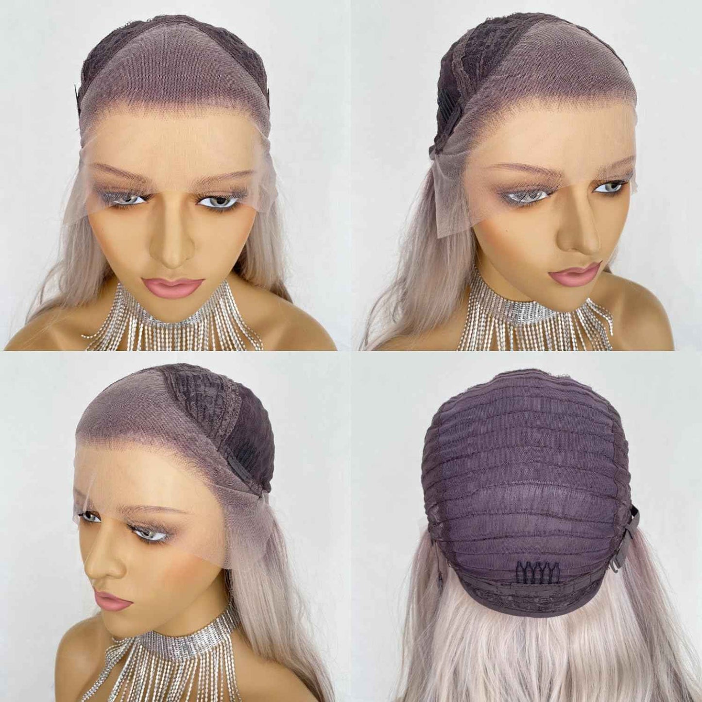 CIMITIKI Highlight Ash Blonde with Brown Colored 13x4 Lace Front Wig Ready to Wear HD Glueless 18Inch Body Wave Pre plucked Natural Hairline for Women