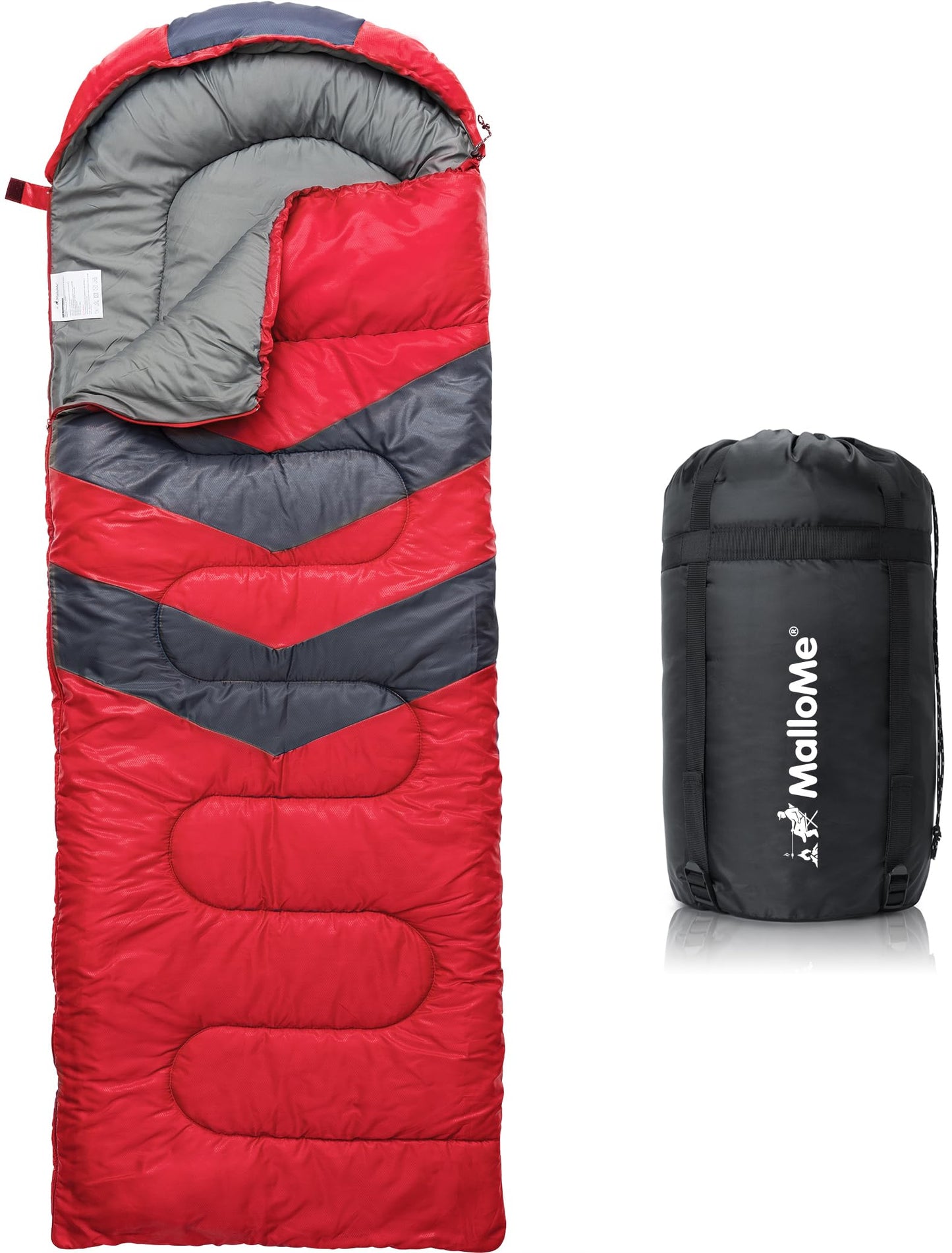 MalloMe Sleeping Bags for Adults Cold Weather & Warm - Backpacking Camping Sleeping Bag for Kids 10-12, Girls, Boys - Lightweight Compact Camping Essentials Gear Accessories Hiking Sleep Must Haves