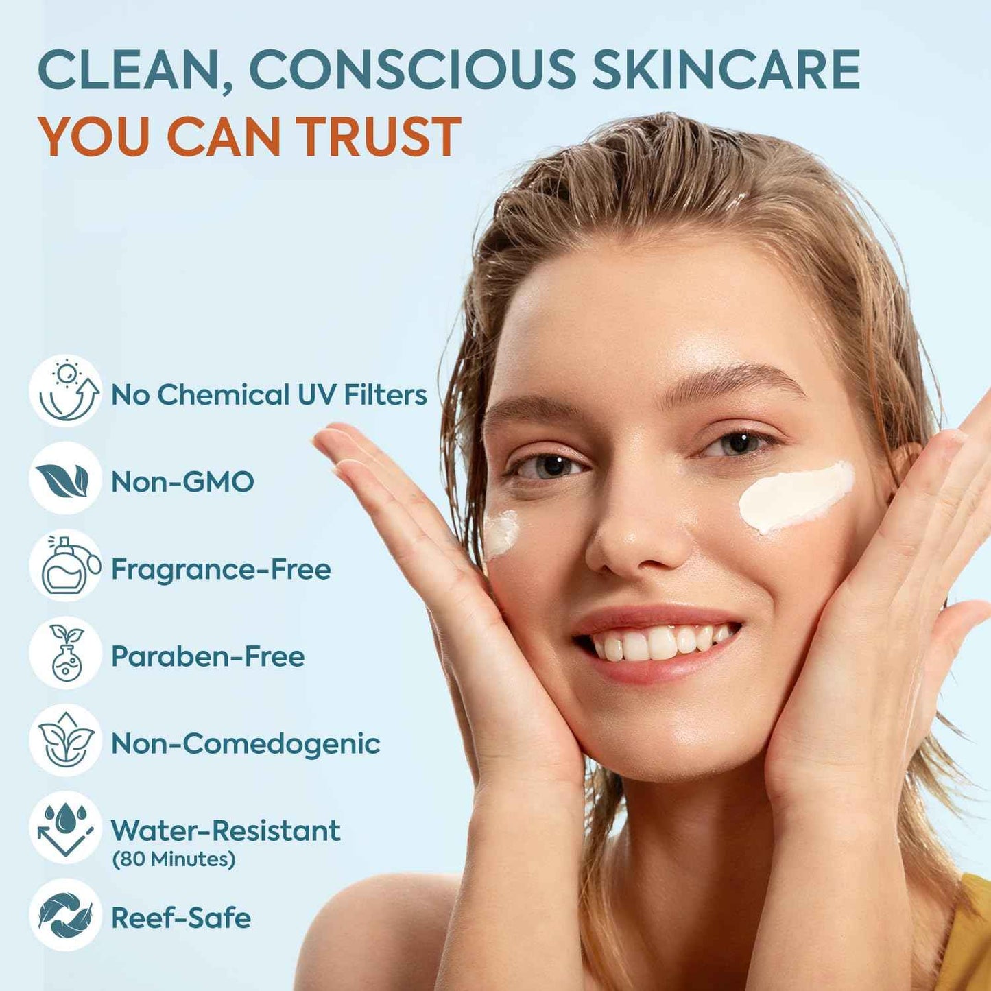 Beef Tallow Sunscreen with Zinc Oxide: Natural Non-Toxic SPF 50 Tallow Sunblock Cream for Face & Body - with 10 Food-Grade Botanical Extracts (SPF 50 (Pack of 2))